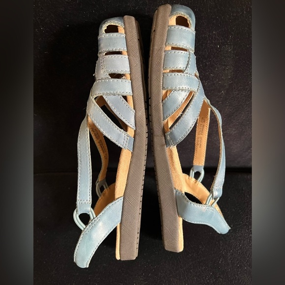 Earth Origins Nellie Persian Blue Leather Mary Jane Sandals Women’s 9W - Picture 6 of 9